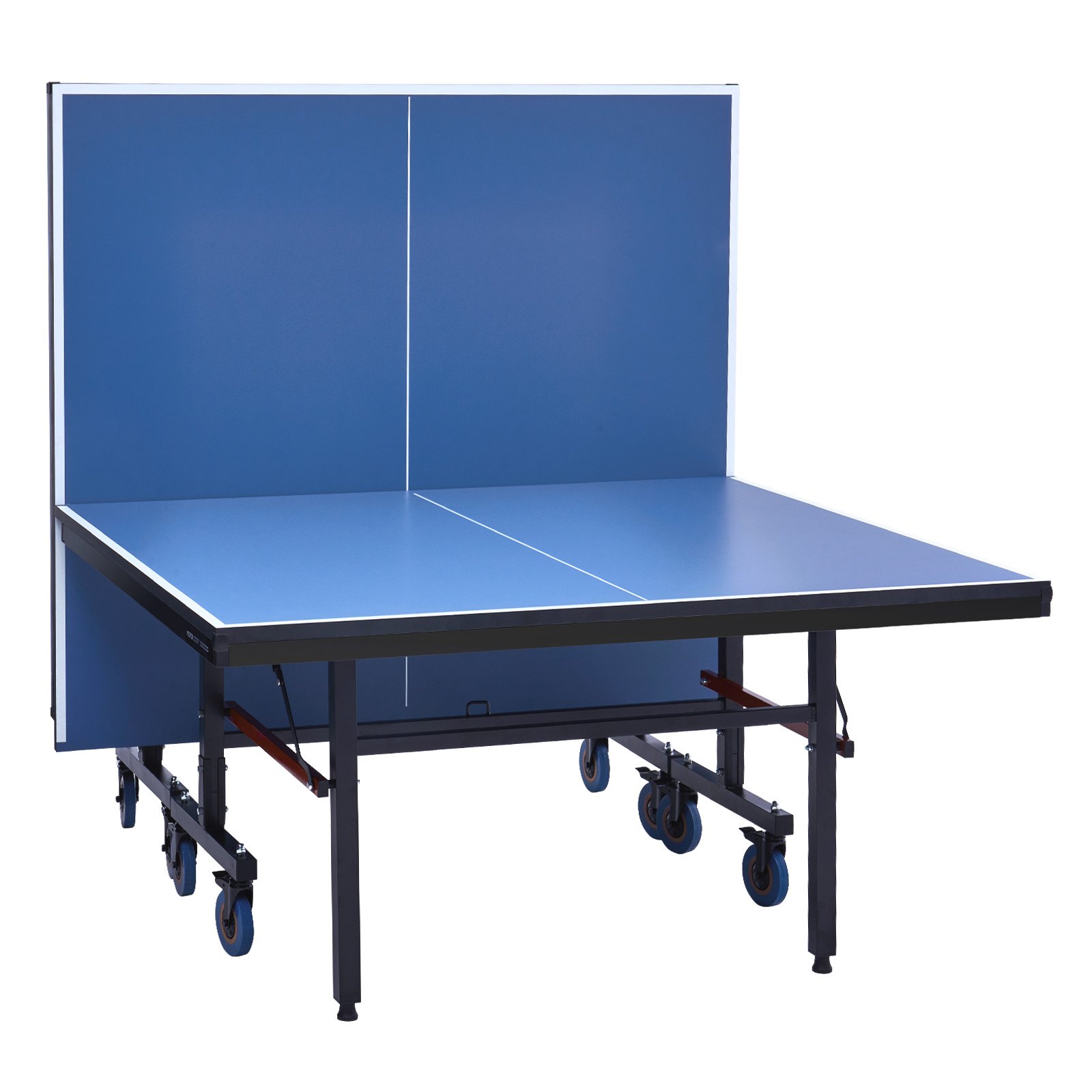 VEVOR Tavolo da Ping Pong Pieghevole in MDF per Interni, Tavolo da Ping Pong Portatile, con Rete a Morsetto Rapido e Ruote Bloccabili, Gioco da Ping Pong, Montaggio Facile, Piani del Tavolo da 25 mm