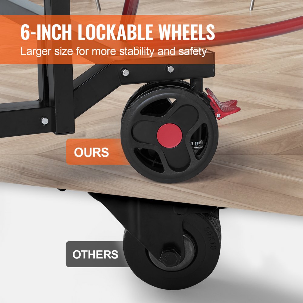 VEVOR Table Tennis Table, Portable Table Tennis Table, Foldable Complete Ping-Pong Table Set with Quick-Clamp Net and Large Lockable Wheels, 10 Minute Assembly