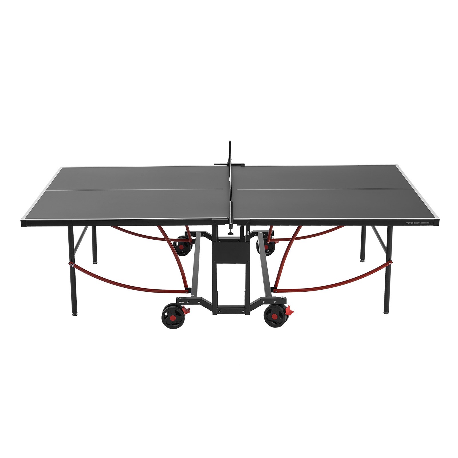 VEVOR Table Tennis Table, Portable Table Tennis Table, Foldable Complete Ping-Pong Table Set with Quick-Clamp Net and Large Lockable Wheels, 10 Minute Assembly