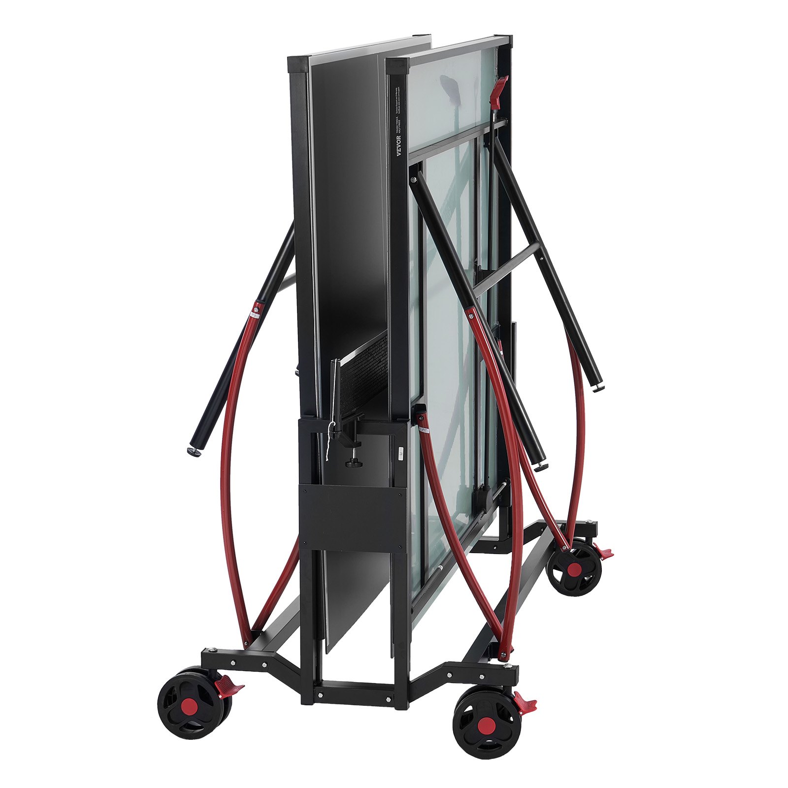 VEVOR Table Tennis Table, Portable Table Tennis Table, Foldable Complete Ping-Pong Table Set with Quick-Clamp Net and Large Lockable Wheels, 10 Minute Assembly