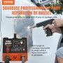 VEVOR Kit Estrattore per Carrozzeria 3KW, Stazione Saldatrice per Rimozione Ammaccature a Punti 6 Modalità di Saldatura, Kit di Strumento per Riparazione Ammaccature Carrozzeria per Auto Camion Moto