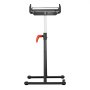 VEVOR Supporto a Rulli Pieghevole, Capacità 113 kg, Altezza Regolabile 685,8-1092,2 mm, con Guide Laterali e Testa a Rulli in Acciaio Lucidato 292,1 mm, per Estensione per Lavorazione del Legno