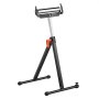 VEVOR Supporto a Rulli Pieghevole, Capacità 113 kg, Altezza Regolabile 685,8-1092,2 mm, con Guide Laterali e Testa a Rulli in Acciaio Lucidato 292,1 mm, per Estensione per Lavorazione del Legno