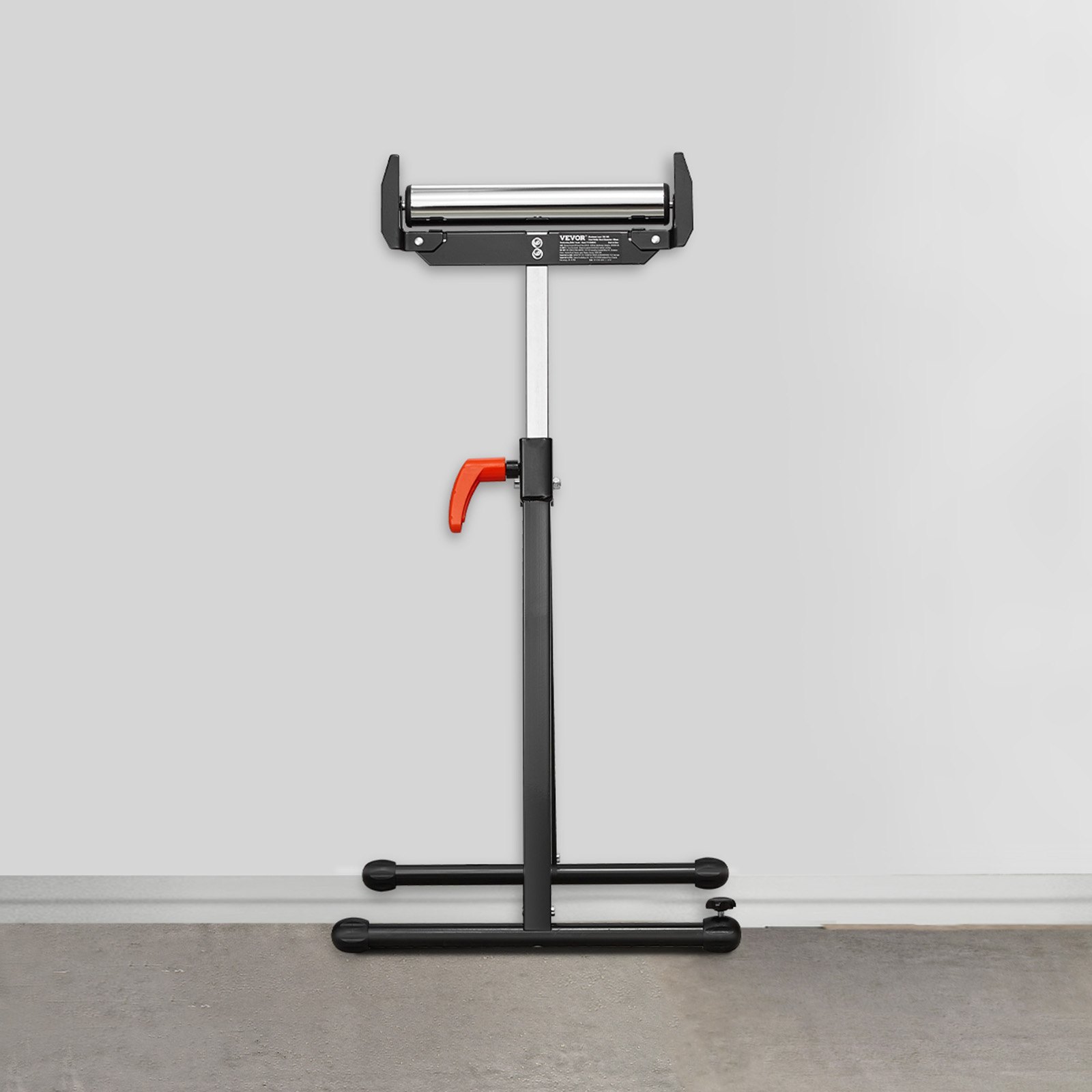 VEVOR Supporti a Rulli, 2 PZ, Supporto a Rulli Pieghevole, Carico di 113 kg Altezza Regolabile 685,8 a 1092,2 mm Pieghevoli per Impieghi Gravosi con Testa a Rulli in Acciaio Lucidato e Guide per Bordi