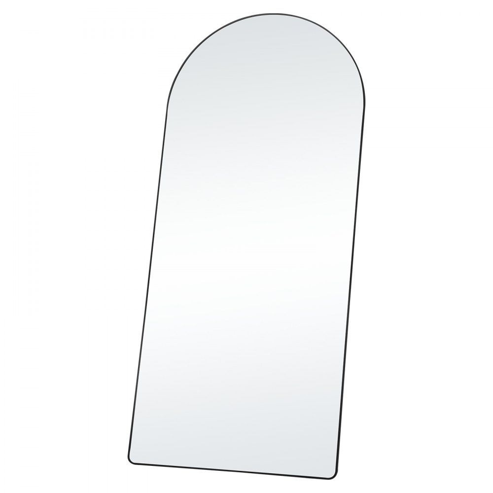 VEVOR Specchio ad Arco a Figura Intera 1800 x 810 mm Grande Specchio da Terra Appeso a Parete con Supporto Telaio in Lega di Alluminio, Specchio da Toeletta a Corpo Intero per Camera da Letto, Nero