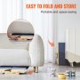 VEVOR folding and space-saving furniture piece stored behind a couch, portable and compact design.