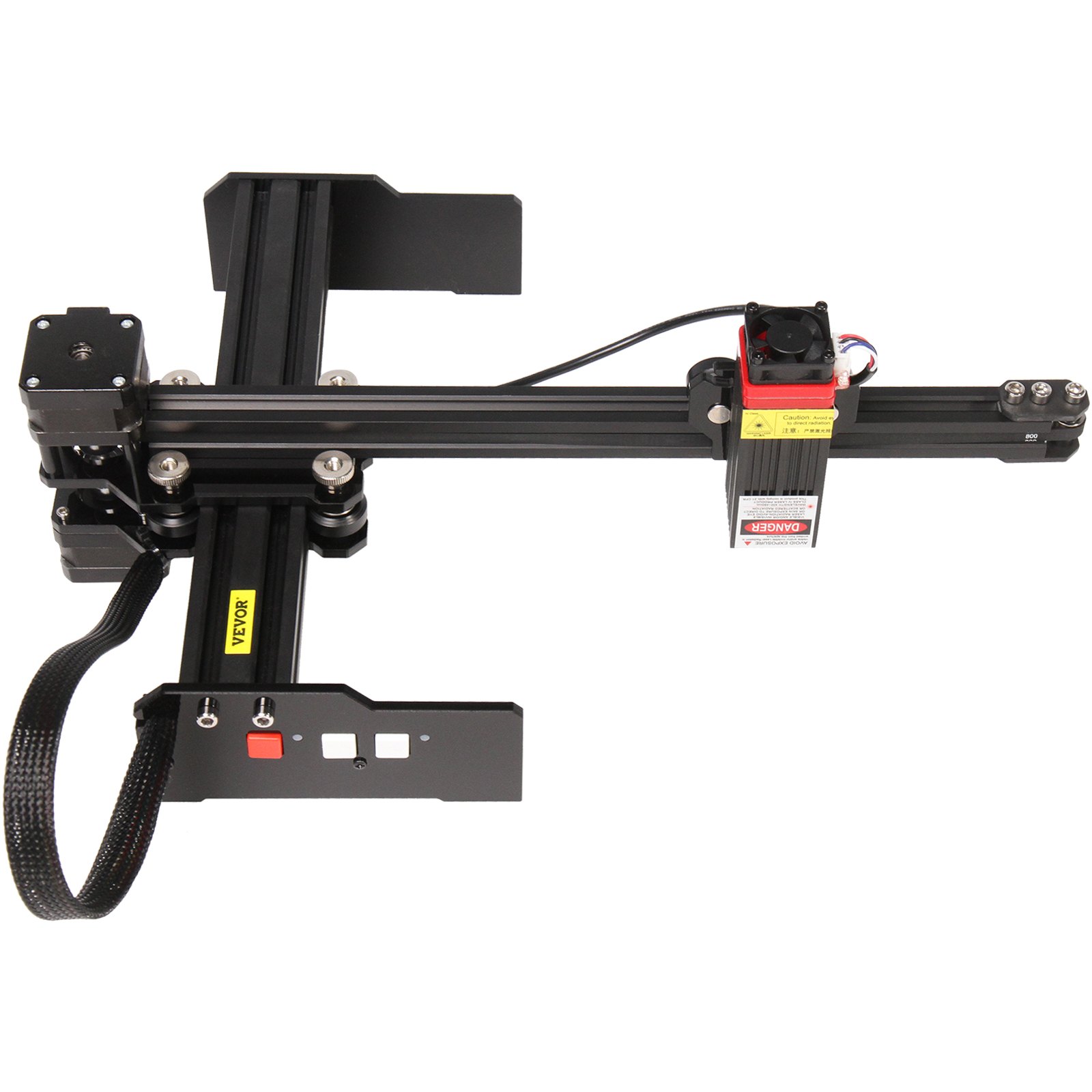 VEVOR Macchina per Incisione Laser, 190 x 170 mm Potenza 4,5 W 6000 mm/min Incisione Laser in Lega di Alluminio per Carta, Legno, Pelle, Stoffa, Plastica, Acrilico, Superficie Metallica Verniciata