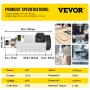 VEVOR 4KW 220V Motore Per Mandrini Raffreddato Ad Aria 300Hz Milling ER 25