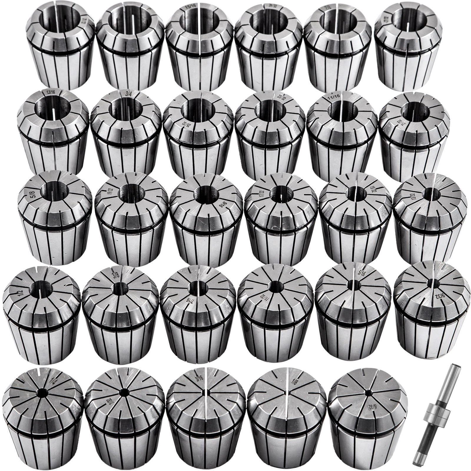 Vevor Set Pinze Serraggio Er40 29 Pz 1/8-1 Pollici Mandrino Pinze Per Fresatrice