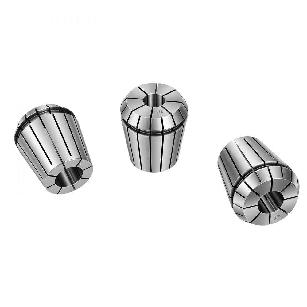 VEVOR Set di Pinze di Serraggio 23 pz ER40 1/8-1 pollici per Fresatrice CNC Utensili per Trapani a Colonna, Mandrino per Tornio, TIR 0,0006 pollici, Fresatura, Incisione, Acciaio Legato, con Custodia