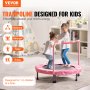 VEVOR Trampolino per Bambini Mini 955x750 mm con Rete Interni Esterni Rosso