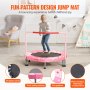 VEVOR Trampolino per Bambini Mini 955x750 mm con Rete Interni Esterni Rosso