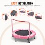 VEVOR Trampolino per Bambini Mini 955x750 mm con Rete Interni Esterni Rosso