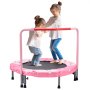 VEVOR Trampolino per Bambini Mini 955x750 mm con Rete Interni Esterni Rosso