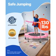 VEVOR Trampolino per Bambini, Trampolino per Interni ed Esterni 955x750 mm, Mini Trampolino Pieghevole con Maniglia, Trampolino Rebounder per Bambini Piccoli, per Bambini per Divertimento, Rosso