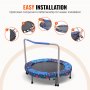 VEVOR Trampolino per Bambini Mini 955x750 mm con Rete Interni Esterni Blu