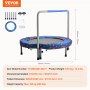 VEVOR Trampolino per Bambini Mini 955x750 mm con Rete Interni Esterni Blu