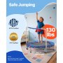 VEVOR Trampolino per Bambini, Trampolino per Interni ed Esterni 955x750 mm, Mini Trampolino Pieghevole con Maniglia, Trampolino Rebounder per Bambini, per Bambini Divertimento, Trampolino Blu