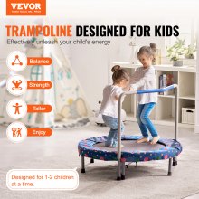 VEVOR Trampolino per Bambini Mini 955x750 mm con Rete Interni Esterni Blu