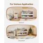 VEVOR Mobiletto di Stoccaggio Portaoggetti di Giocattoli per Bambini con Contenitore, Armadietto Porta Giocattoli con 2 Cassetti Mobili, Scaffale per Giocattoli per Camera da Letto, Bianco