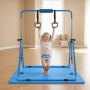 VEVOR Barra da Ginnastica Artistica per Bambini, Barra da Ginnastica Pieghevole Carico 63,5 kg con Tappetino Altezza Regolabile, Allenamento Esercizio Esterno Interno, 1500 x 1080 x 1350 mm, Blu