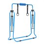 VEVOR Barra da Ginnastica Artistica per Bambini, Barra da Ginnastica Pieghevole Carico 63,5 kg con Tappetino Altezza Regolabile, Allenamento Esercizio Esterno Interno, 1500 x 1080 x 1350 mm, Blu