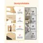 VEVOR Set Tavolo e Sedia Montessori per Svezzamento, Seggiolone Multifunzioni 6 in 1, con Lavagna e Vassoio per la Pappa, Materiale Legno, per Bagno e Bancone Cucina Apprendimento Bambini in Crescita