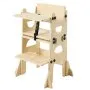 VEVOR Toddler Tower, Wooden, Adjustable Kitchen Step Stool for Kids 1-5, Montessori Weaning Table and Chair Set, Learning Standing Tower with Chalkboard, Backrest, for Bathroom and Kitchen Counter
