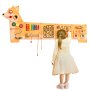 VEVOR Pannelli da Parete per Attività con Cuccioli, 12 Attività, Giocattolo Sensoriale da Parete per Bambini, Attività di Apprendimento Montessori, per la Sala Giochi, 1550 x 680 x 53 mm
