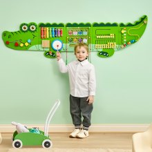VEVOR Pannelli Parete con Attività Coccodrillo Sensoriale Giochi Bambini 1590 mm