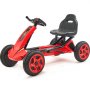 VEVOR Go-Kart con 4 Ruote Veicolo per Bambini Macchinina a Pedali Volante Rosso