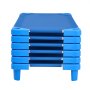 VEVOR Lettino Impilabile per Bambini, Confezione da 6, Lettini Portatili per Bambini, Dimensioni Standard 132 x 58 cm Letti per Asilo Nido per Bambini, Aula Prescolare, per Dormire, Riposare, Blu