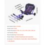 VEVOR Auto a Zig-Zag per Bambini da 4 Anni, Portata Massima 68 kg, Viola, Auto Cavalcabile Oscillante per Bambini, 3 Lunghezze Regolabili, Freno a Mano, per Superfici Dure, Uso Interno ed Esterno