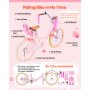 VEVOR Bicicletta per Bambine 20 Pollici Principessa Rosa, per 7-13 Anni, con Cavalletto, Sella Regolabile, Freno Anteriore e Tamburo Posteriore, Cestino, Seggiolino per Bambola e Telaio in Acciaio