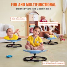 VEVOR Altalena Elefante per Bambini, Giostra Sensoriale per Autismo Carico 100 kg, Seduta Girevole a 360° Sedile con Base in Metallo Antiscivolo per Coordinazione, Equilibrio e Concentrazione, Blu