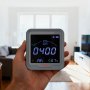 VEVOR Rilevatore di CO2 400-5000 ppm di Anidride Carbonica, Monitor di Qualità d'Aria Display di Temperatura e Umidità, Cavo Sensore NDIR da 4,5 m, Portatile, per Camera da Letto,Ufficio