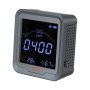 VEVOR Rilevatore di CO2 400-5000 ppm di Anidride Carbonica, Monitor di Qualità d'Aria Display di Temperatura e Umidità, Cavo Sensore NDIR da 4,5 m, Portatile, per Camera da Letto,Ufficio