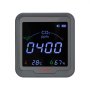 VEVOR Rilevatore di CO2 400-5000 ppm di Anidride Carbonica, Monitor di Qualità d'Aria Display di Temperatura e Umidità, Cavo Sensore NDIR da 4,5 m, Portatile, per Camera da Letto,Ufficio