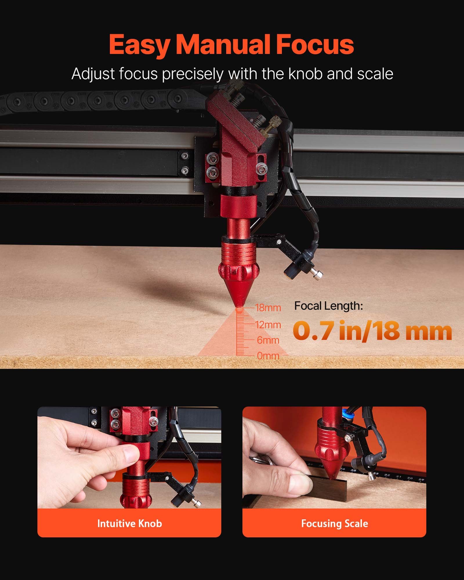 VEVOR Incisore Laser CO2 da 60 W Macchina per Incisione e Taglio Laser CO2 Macchina per Incisione e Taglio, Taglierina Compatibile con LightBurn CorelDRAW RDWorks, per Legno, Acrilico, Vetro