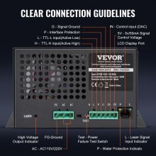 VEVOR Alimentatore Laser CO2 per Incisori Taglierine Laser con Tubo Laser 150W