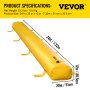 VEVOR Sacco antiallagamento, 24 piedi x 12 pollici, tubi riutilizzabili in PVC per la deviazione dell'acqua utilizzato per porte, garage, giallo