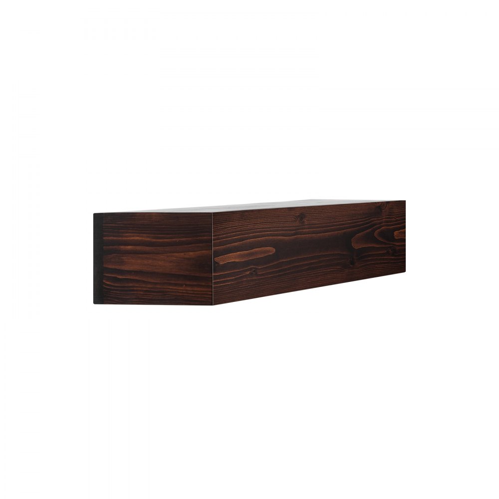 VEVOR Mensola per caminetto galleggiante a parete, 60 x 8 x 6 pollici, Mensola per caminetto galleggiante in legno naturale, Capacità carico 50 libbre, Mensola per decorazione murale, Marrone rustico