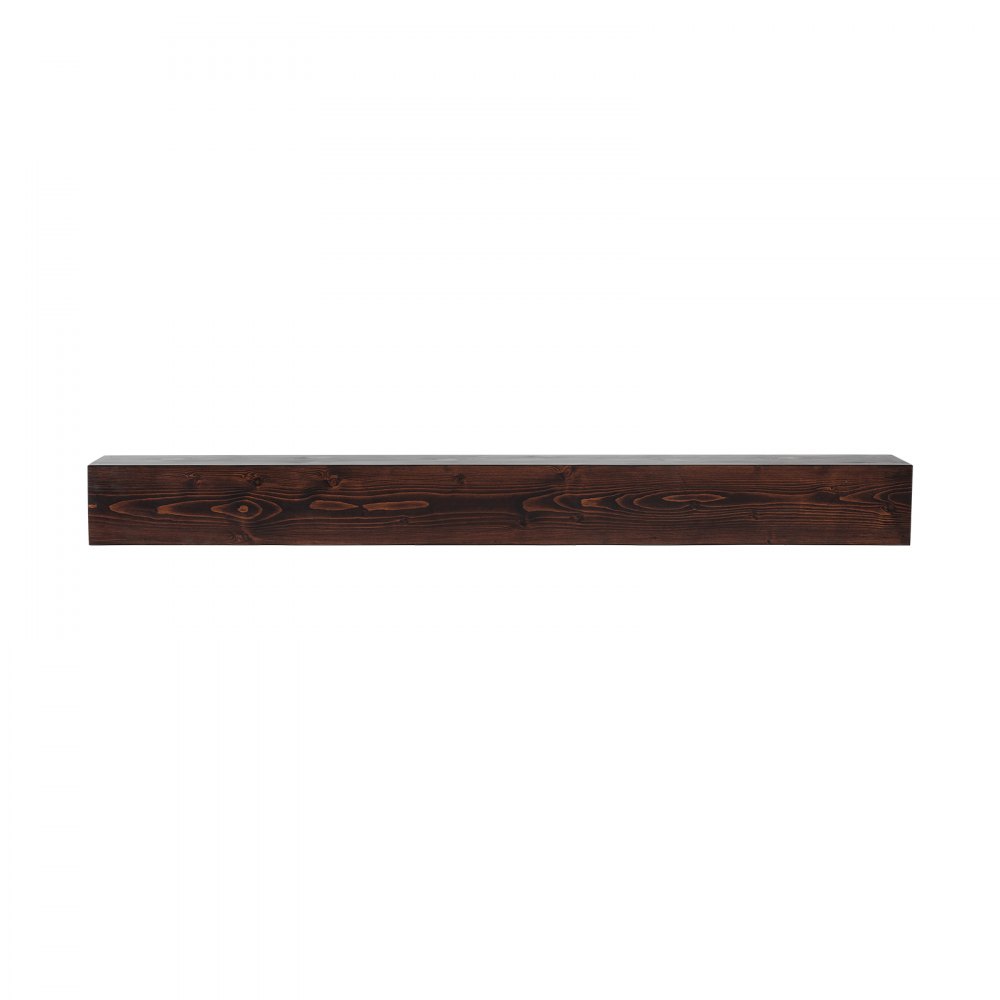 VEVOR Mensola per caminetto galleggiante a parete, 60 x 8 x 6 pollici, Mensola per caminetto galleggiante in legno naturale, Capacità carico 50 libbre, Mensola per decorazione murale, Marrone rustico