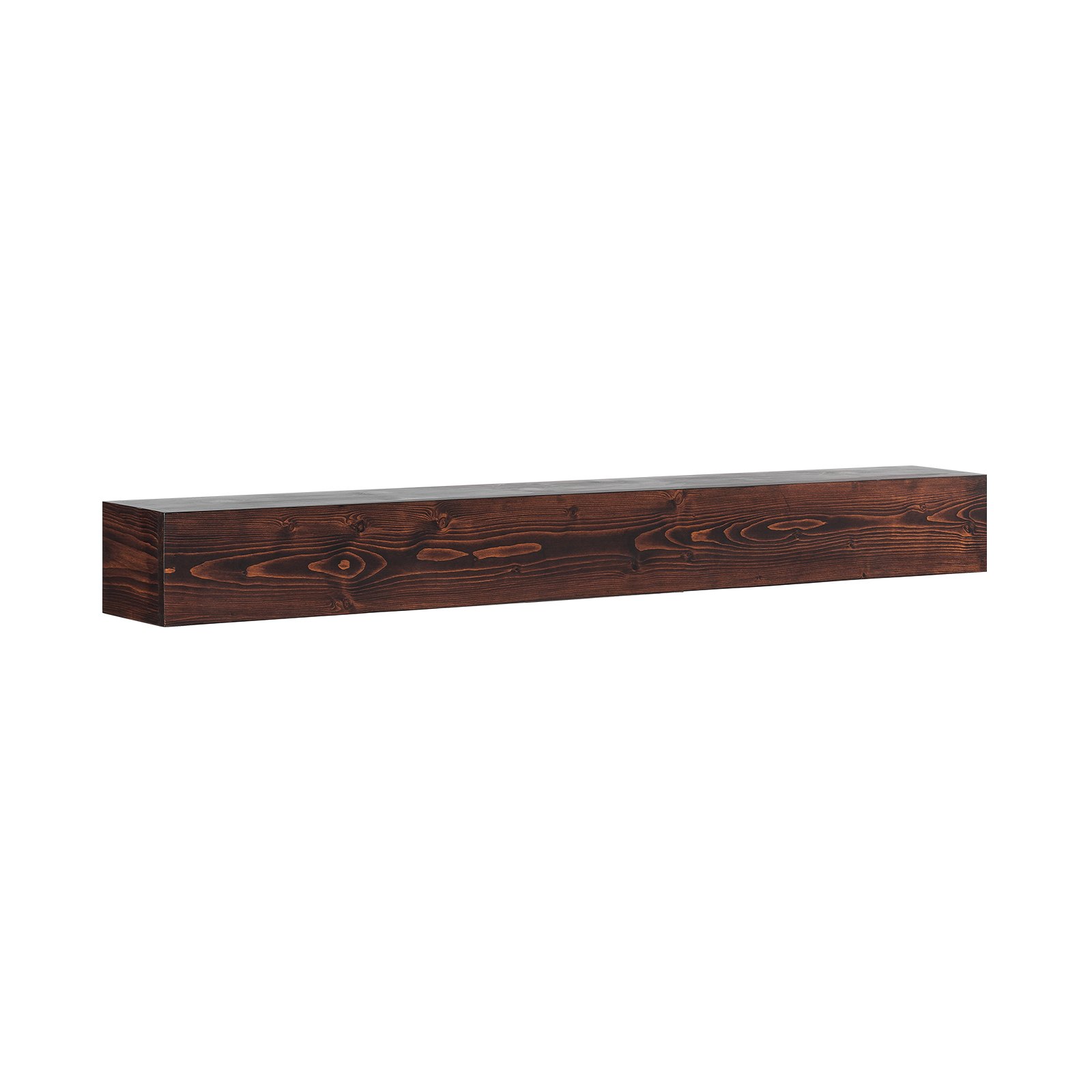 VEVOR Mensola per caminetto galleggiante a parete, 60 x 8 x 6 pollici, Mensola per caminetto galleggiante in legno naturale, Capacità carico 50 libbre, Mensola per decorazione murale, Marrone rustico