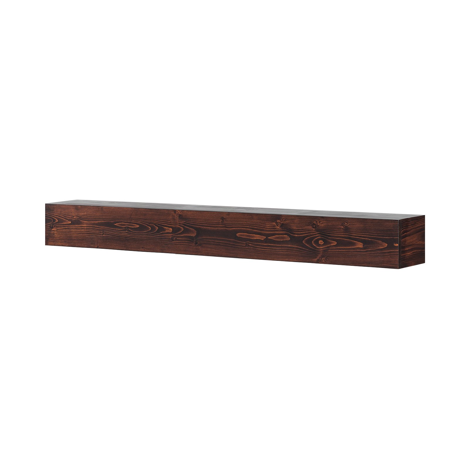VEVOR Mensola per caminetto galleggiante a parete, 60 x 8 x 6 pollici, Mensola per caminetto galleggiante in legno naturale, Capacità carico 50 libbre, Mensola per decorazione murale, Marrone rustico