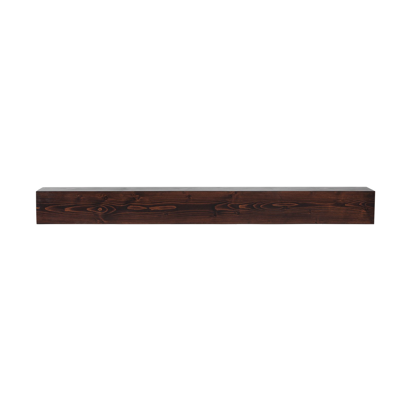 VEVOR Mensola per caminetto galleggiante a parete, 60 x 8 x 6 pollici, Mensola per caminetto galleggiante in legno naturale, Capacità carico 50 libbre, Mensola per decorazione murale, Marrone rustico