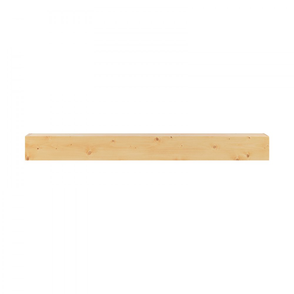 VEVOR Mensola per Camino Galleggiante da Parete, 152x20,3x15,24 cm, Rivestimento per Camino Galleggiante in Legno Naturale, Portata 22,7 kg, Realizzato a Mano, per Decorazione da Parete, Rustico