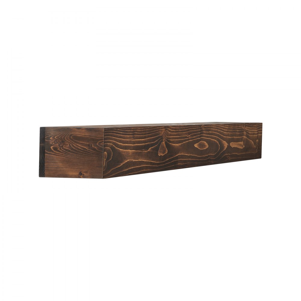 VEVOR Mensola per Camino Galleggiante da Parete, 213,3x20,3x15,24 cm, Rivestimento per Camino Galleggiante in Legno Naturale, Portata 22,7 kg, Fatto a Mano, per Decorazione da Parete, Marrone