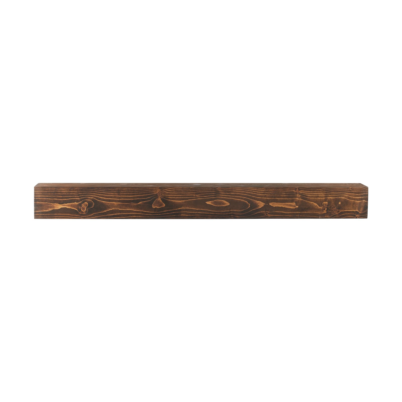 VEVOR Mensola per Camino Galleggiante da Parete, 213,3x20,3x15,24 cm, Rivestimento per Camino Galleggiante in Legno Naturale, Portata 22,7 kg, Fatto a Mano, per Decorazione da Parete, Marrone