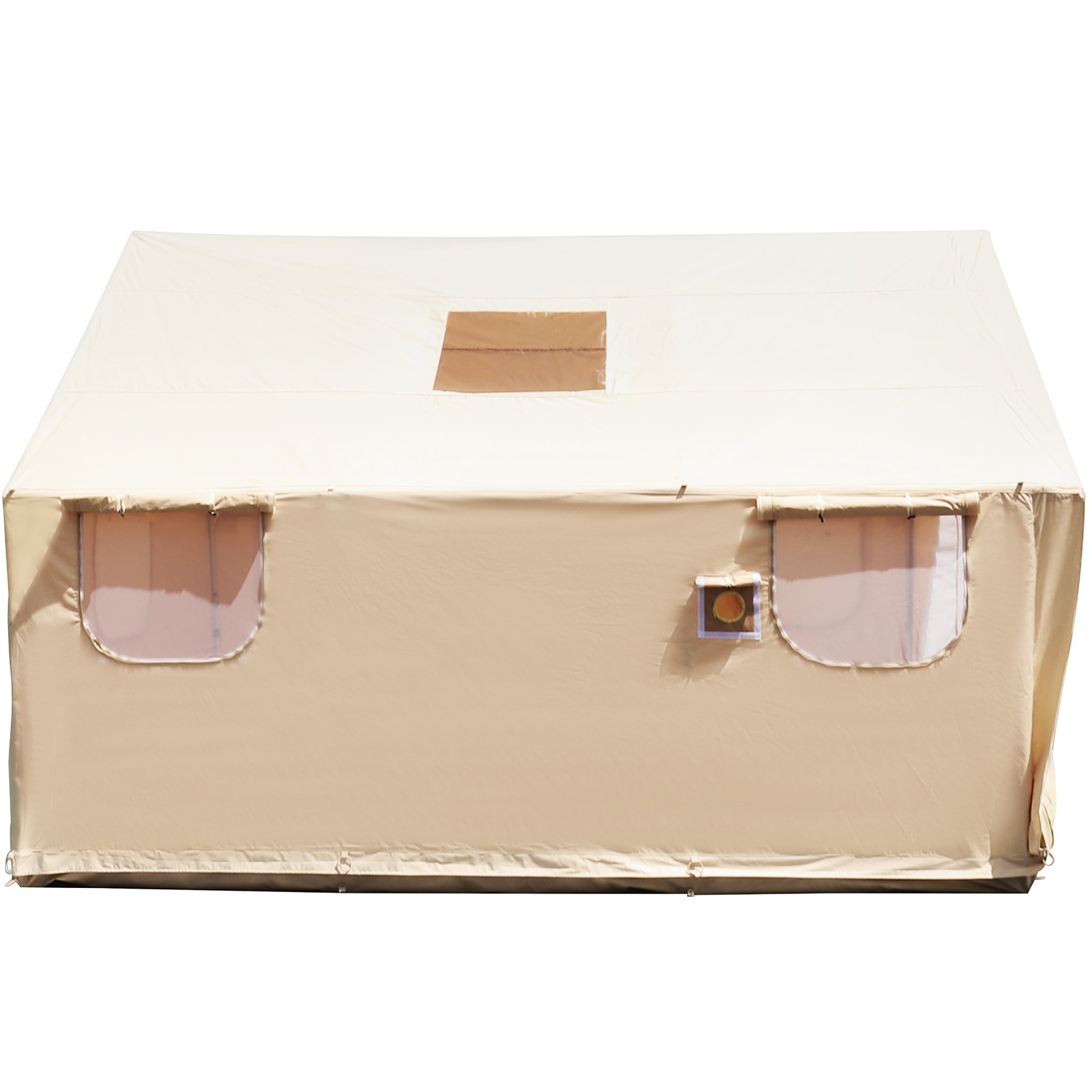 VEVOR Tenda da Parete in Tela 14X16ft, Tenda da Parete con Patta Antivento in PVC, Tenda da Parete in Tela di Grandi Dimensioni Impermeabile, Tende da Campeggio in Tela